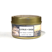 Load image into Gallery viewer, Citrus + Sage Soy Wax Candle