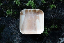 Load image into Gallery viewer, Palm Leaf Square Plates 6" Inch (Set of 100/50/25) - Green EcoTopia