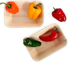 Load image into Gallery viewer, Palm Leaf Rectangle Tray 11" x 7" Inch (25/50/100 plates) - Green EcoTopia