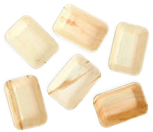 Load image into Gallery viewer, Palm Leaf Rectangle Tray 11" x 7" Inch (25/50/100 plates) - Green EcoTopia