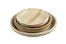 Load image into Gallery viewer, Palm Leaf Plates Round 10" Inch (Set of 50/100/200) - Green EcoTopia