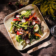 Load image into Gallery viewer, Palm Leaf Plates Square 10" Inch (Set of 25/50/100) - Green EcoTopia