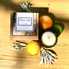 Load image into Gallery viewer, Citrus + Sage Soy Wax Candle