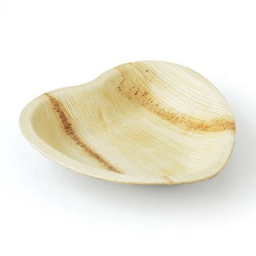 Heart Palm Leaf Plates - 6