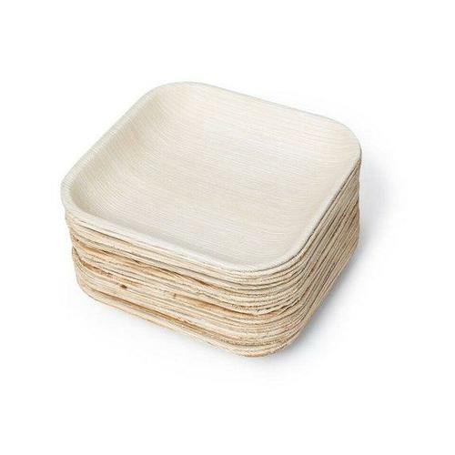 Palm Leaf Square Plates 6