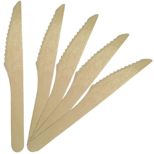 Wooden Disposable Knives ( 100 count) - Green EcoTopia