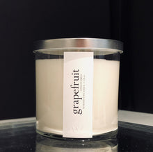 Load image into Gallery viewer, grapefruit scented luxury soy candle
